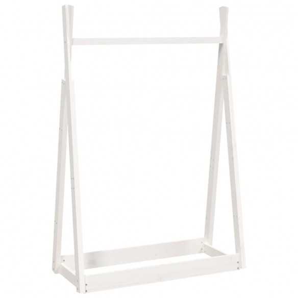 Porte-vêtements Blanc 100x45x150 cm Bois de pin massif