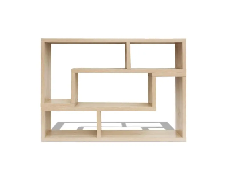 Meuble TV double en forme de L Chêne