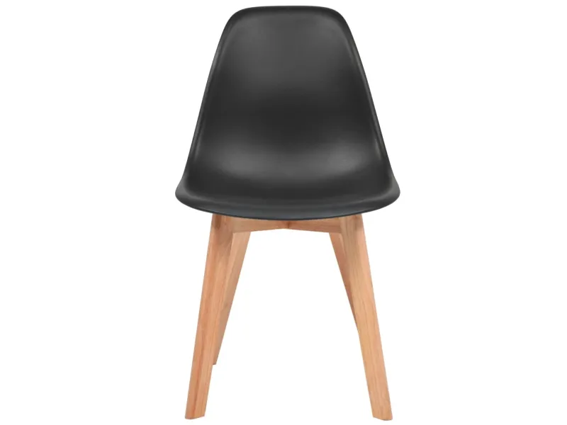 Chaises à manger lot de 2 Noir Plastique