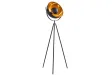 Lampadaire trépied design en acier inoxydable et en aluminium coloris noir et or