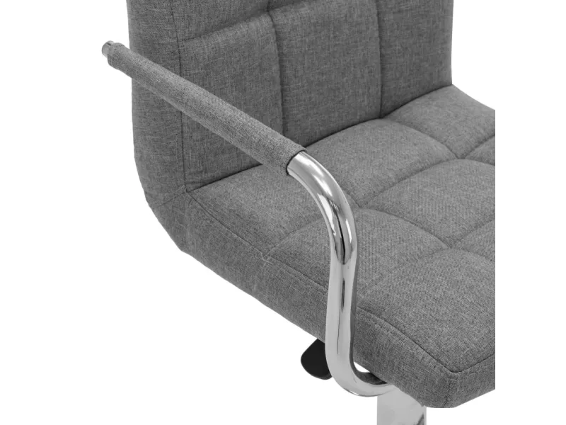 Chaises de bar lot de 2 gris clair tissu