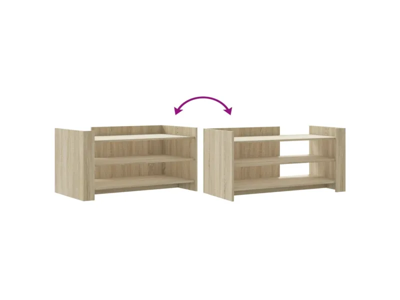 Table basse chêne sonoma 100x50x50 cm bois d'ingénierie