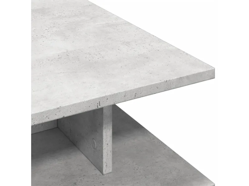Table basse gris béton 102x55x35 cm bois d'ingénierie
