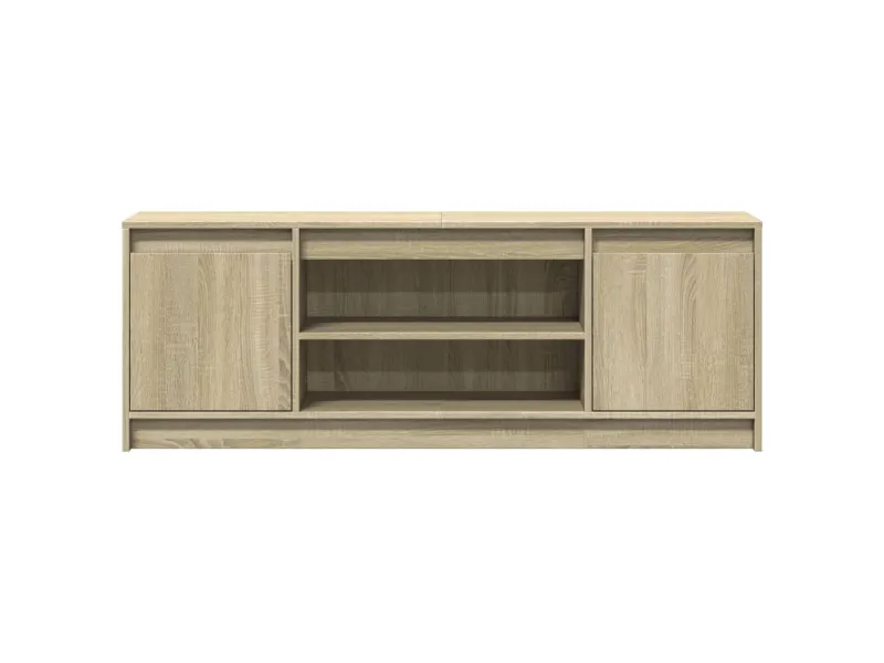 Meuble TV avec LED chêne sonoma 139,5x34x50cm bois d'ingénierie