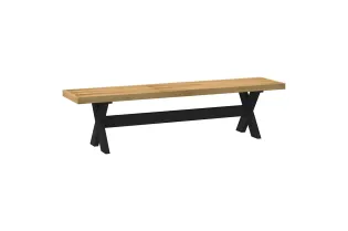 Banc à manger NOAIN pieds en forme de X 180x40x45 cm massif pin