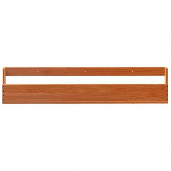 Étagères à chaussures murales 2 pcs cire marron 110x8,5x23,5 cm