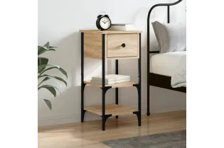 Table de chevet chêne sonoma 34x36x70 cm bois d'ingénierie