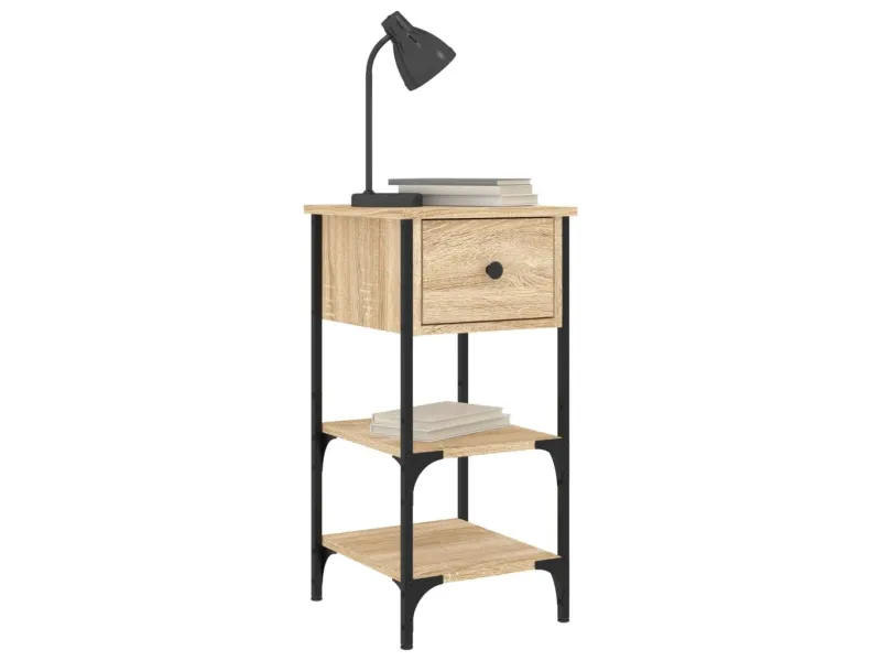 Table de chevet chêne sonoma 34x36x70 cm bois d'ingénierie