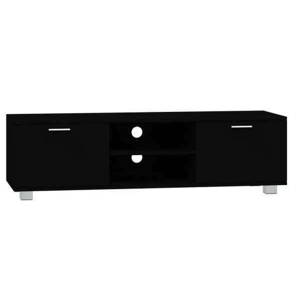 Meuble TV Noir 140x40,5x35 cm Bois d'ingénierie