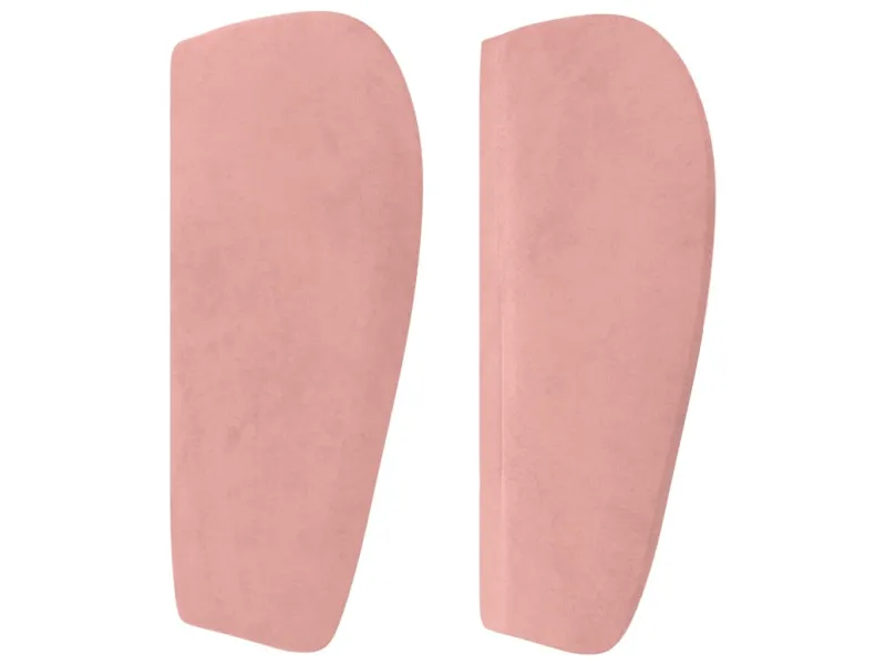 Tête de lit avec oreilles Rose 147x23x78/88 cm Velours