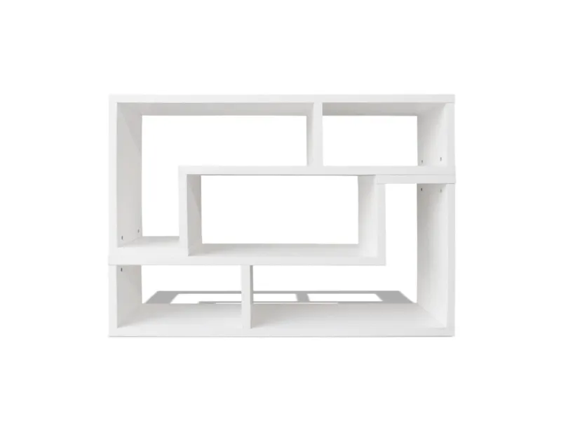 Meuble TV double en forme de L Blanc