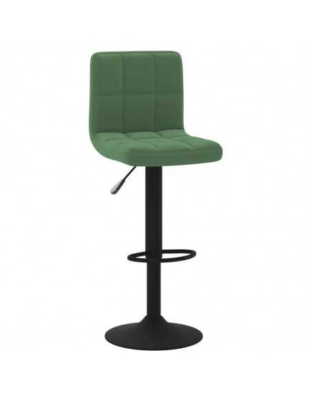 Tabourets de bar lot de 2 vert foncé velours