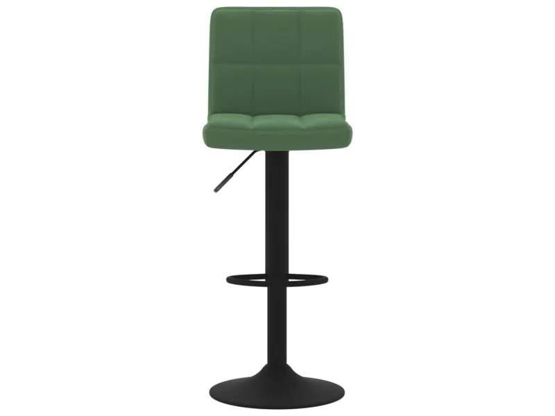 Tabourets de bar lot de 2 vert foncé velours