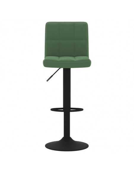Tabourets de bar lot de 2 vert foncé velours