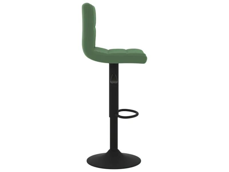 Tabourets de bar lot de 2 vert foncé velours