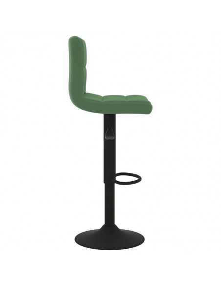 Tabourets de bar lot de 2 vert foncé velours