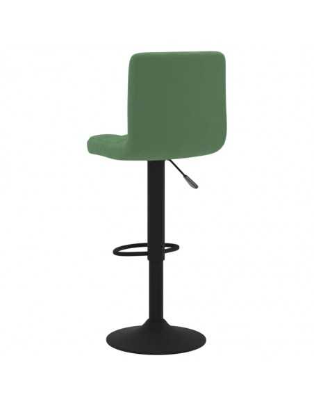 Tabourets de bar lot de 2 vert foncé velours