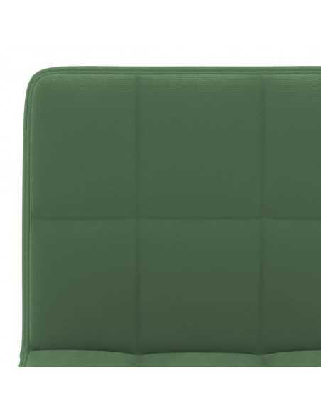 Tabourets de bar lot de 2 vert foncé velours