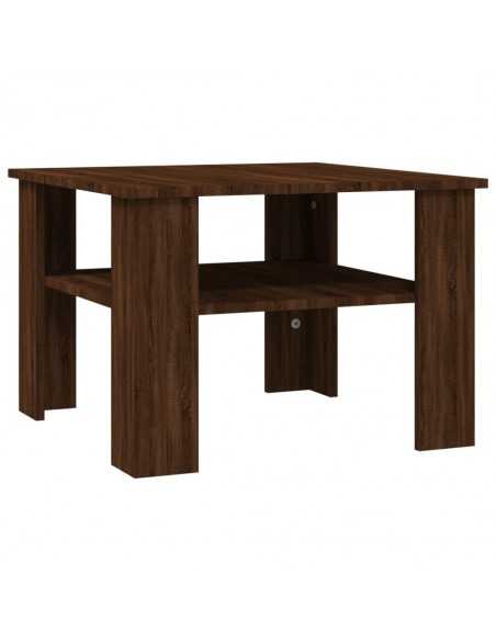 Table basse Chêne marron 60x60x42 cm Bois d'ingénierie