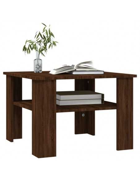 Table basse Chêne marron 60x60x42 cm Bois d'ingénierie