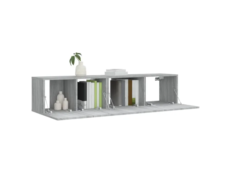 Ensemble de meubles TV 2 pcs Sonoma gris Bois d'ingénierie