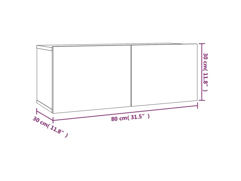 Ensemble de meubles TV 2 pcs Sonoma gris Bois d'ingénierie