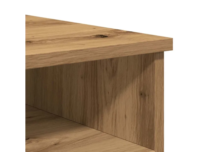 Meuble TV chêne artisanal 80x35x36,5 cm bois d'ingénierie