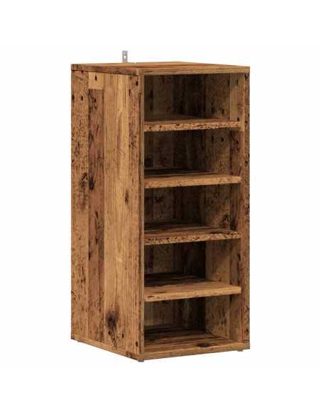 Armoire à chaussures vieux bois 32x35x70 cm bois d'ingénierie