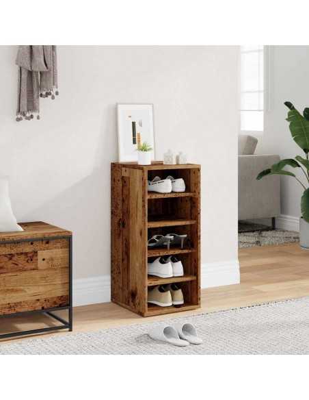 Armoire à chaussures vieux bois 32x35x70 cm bois d'ingénierie