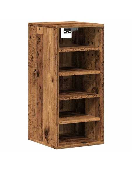 Armoire à chaussures vieux bois 32x35x70 cm bois d'ingénierie