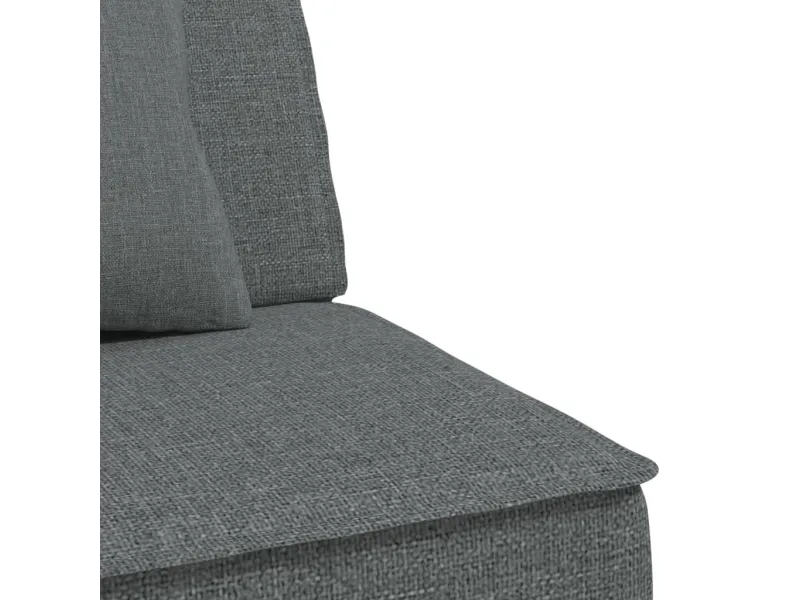 Canapé-lit en forme de L gris foncé 255x140x70 cm tissu