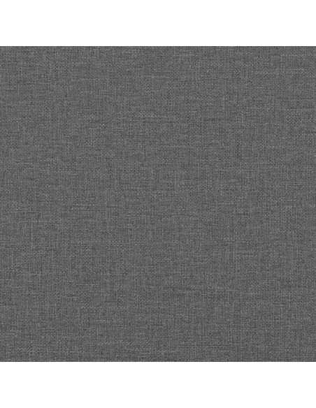 Canapé-lit en forme de L gris foncé 255x140x70 cm tissu