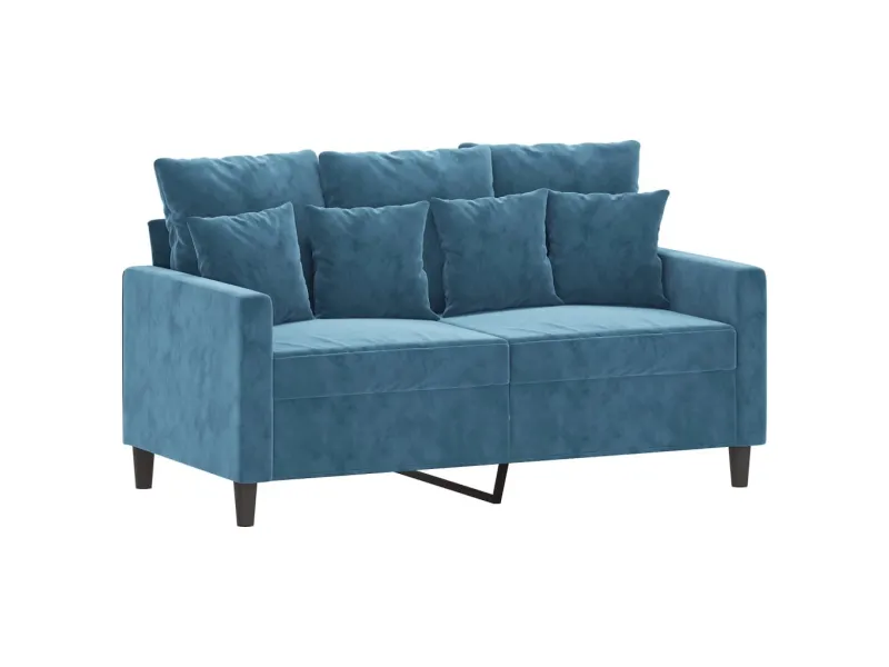 Ensemble de canapés 3 pcs avec coussins Bleu Velours