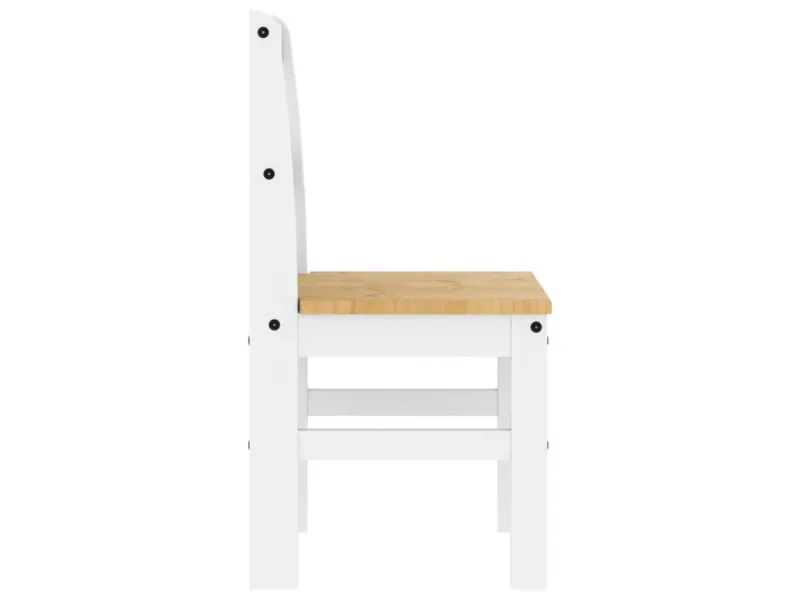 Chaises à manger lot de 2 Panama blanc bois massif de pin