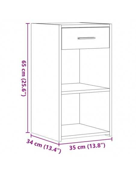 Tables de chevet 2pcs chêne marron 35x34x65cm bois d'ingénierie
