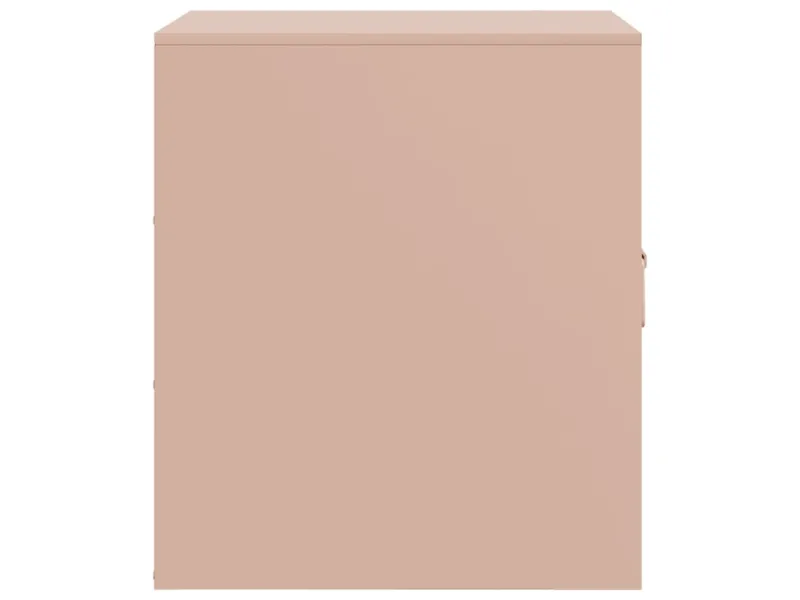 Table de chevet rose 34,5x39x44 cm acier