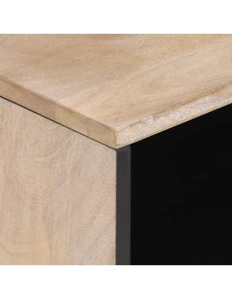Table de chevet 50x34x62 cm bois de manguier massif brut