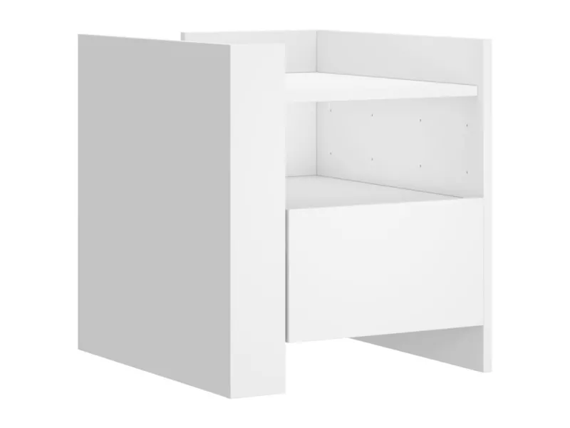 Table de chevet blanc 45x50x50 cm bois d’ingénierie