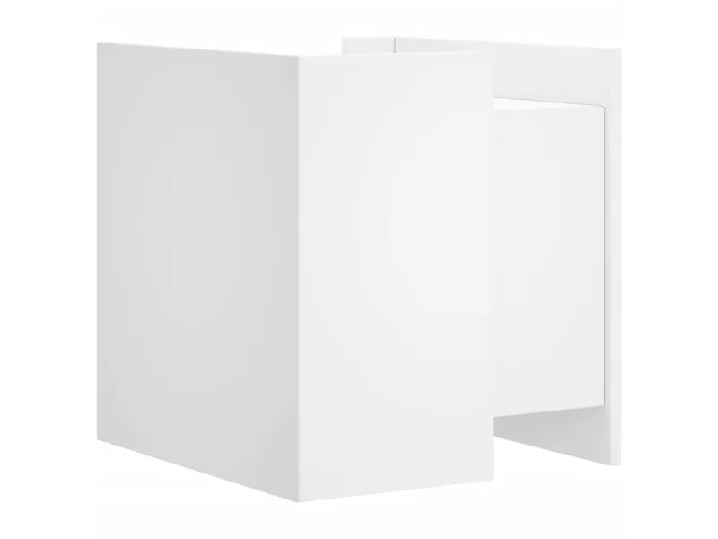 Table de chevet blanc 45x50x50 cm bois d’ingénierie