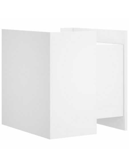 Table de chevet blanc 45x50x50 cm bois d’ingénierie