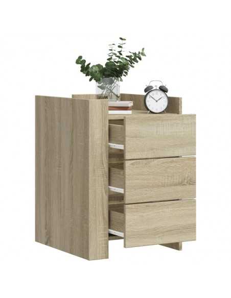 Table de chevet chêne sonoma 45x50x65 cm bois d’ingénierie