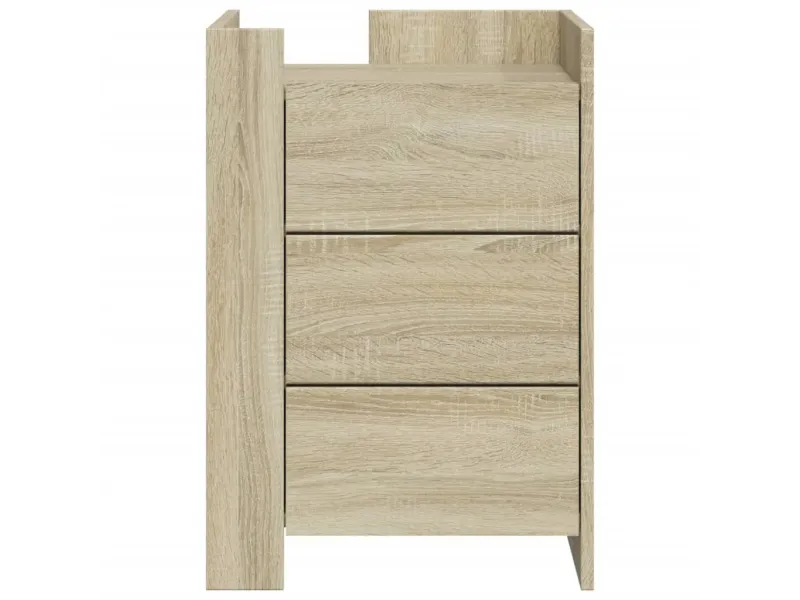 Table de chevet chêne sonoma 45x50x65 cm bois d’ingénierie