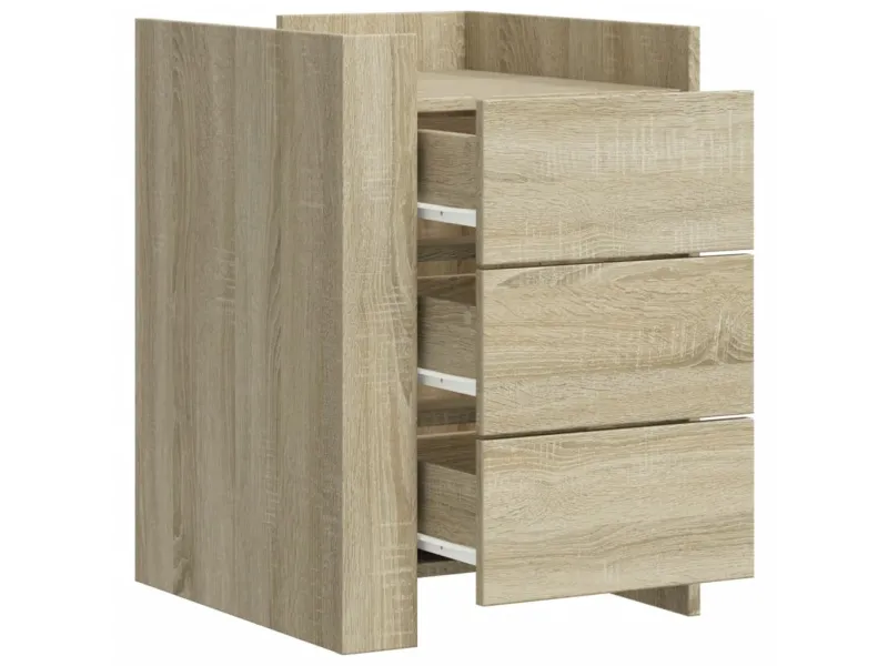 Table de chevet chêne sonoma 45x50x65 cm bois d’ingénierie