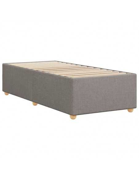 Cadre de lit sans matelas taupe 90x190 cm tissu