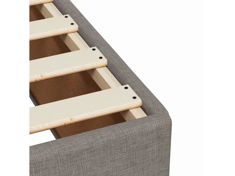 Cadre de lit sans matelas taupe 90x190 cm tissu