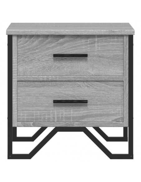 Tables de chevet 2 pcs sonoma gris 40x41x40cm bois d'ingénierie