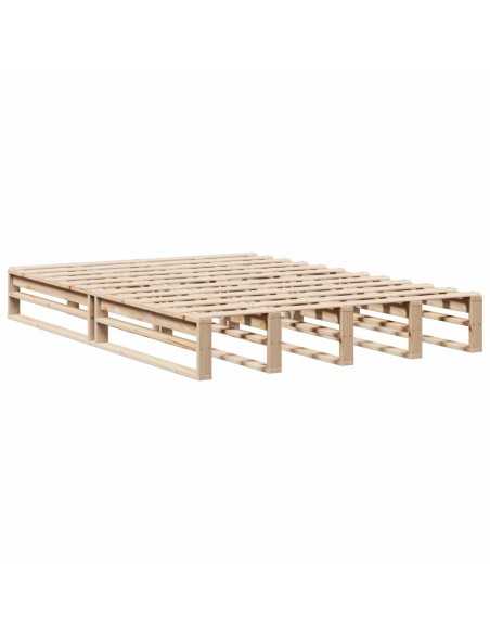 Cadre de lit sans matelas 150x200 cm bois de pin massif