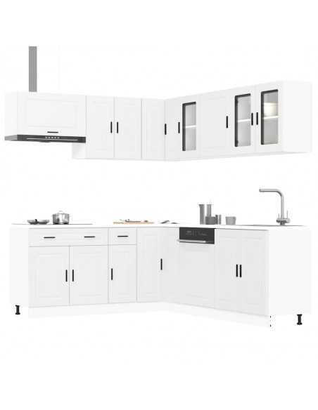 Lot de 3 tables à manger moderne en bois massif et métal coloris naturel et noir