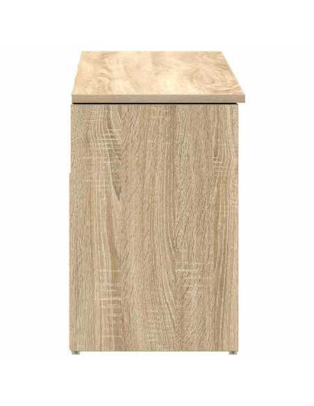 Banc à chaussures chêne sonoma 102x30,5x45 cm bois d'ingénierie