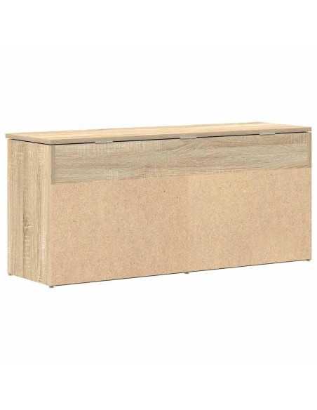 Banc à chaussures chêne sonoma 102x30,5x45 cm bois d'ingénierie